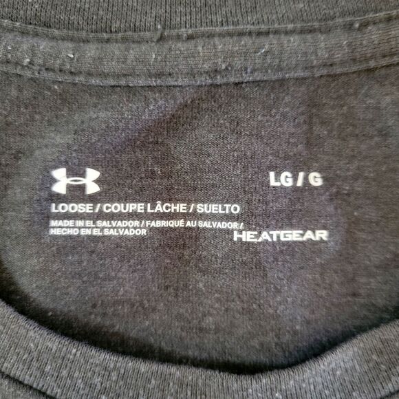 Under Armour Men's Gray Patriotic Heatgear Loose Fit Short Sleeve Tee - Picture 3 of 13